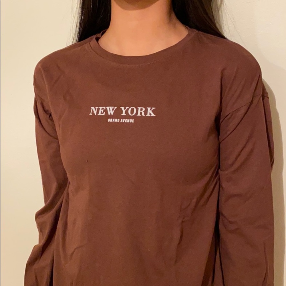 Brown Long Sleeved Tee
